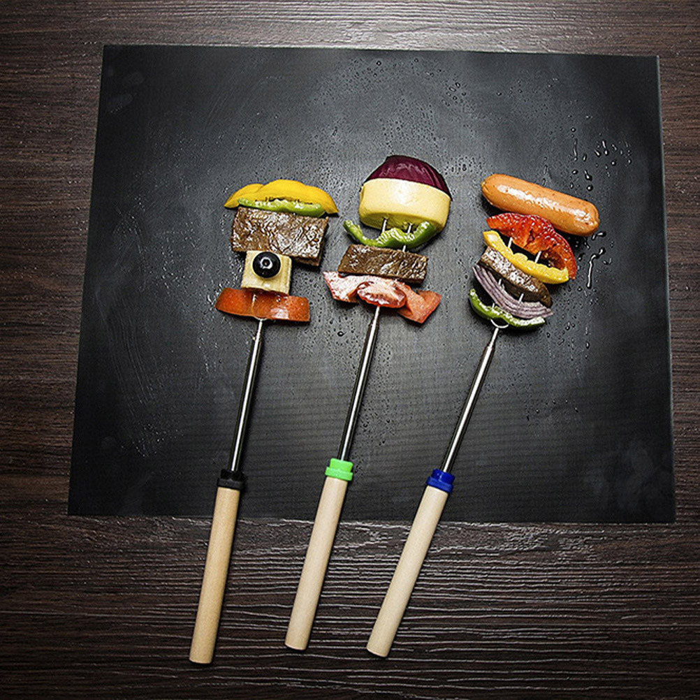 Heat Resistant Mat - แผ่นรองย่างบาร์บีคิวทนความร้อน 3 ชิ้น แบบไม่ติดกระทะ สำหรับเตาย่างแก๊ส เตาอบ