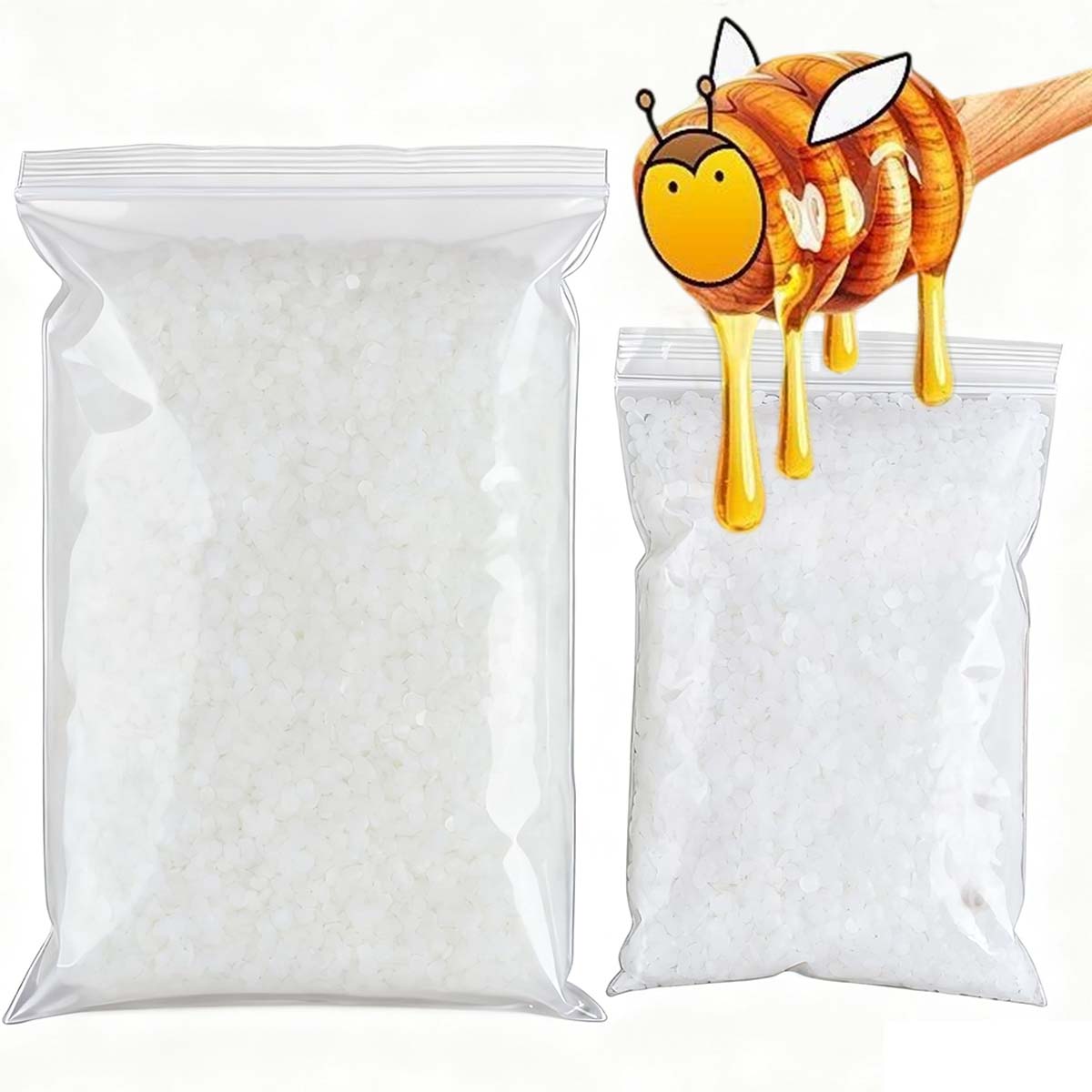 Candle Making Supplies Usa - ขี้ผึ้งสีขาวบริสุทธิ์จากธรรมชาติ น้ำหนัก 200 กรัม-1000 กรัม วัสดุทำเทียนหอมแบบเม็ด